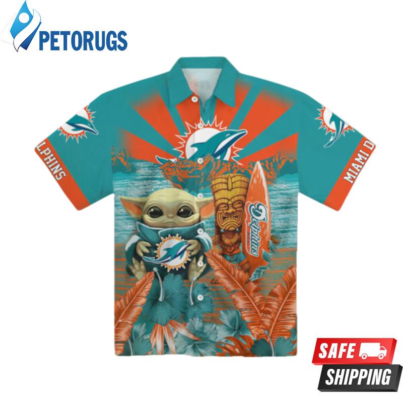 Baby Yoda Miami Dolphins Hawaiian Shirt