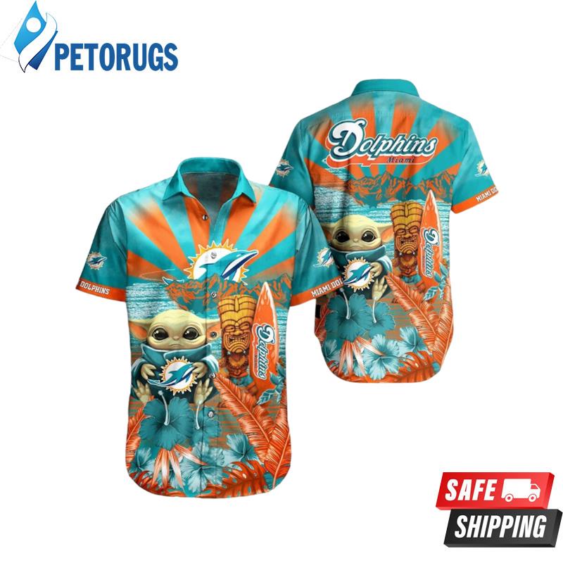 Baby Yoda Miami Dolphins Nfl Hawaiian Shirt