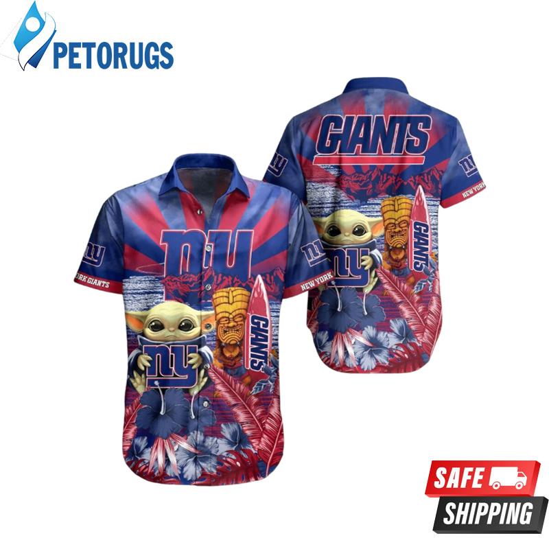 Baby Yoda New York Giants Nfl Hawaiian Shirt