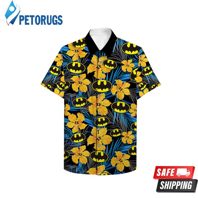 Batman Logo Floral Hawaiian Shirt