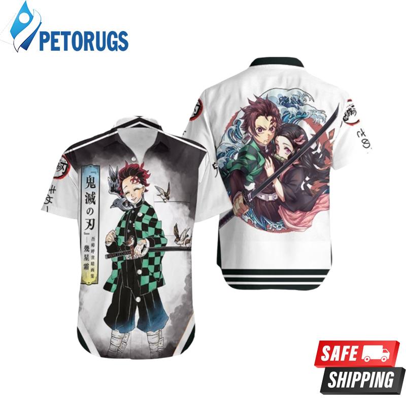 Beach shirt kamado tanjiro anime kimetsu no yaiba anime Hawaiian Shirt