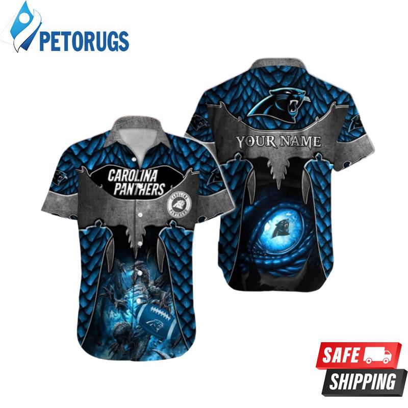 Carolina Panthers NFL Blue Grey NFL Hawaiian Shirt