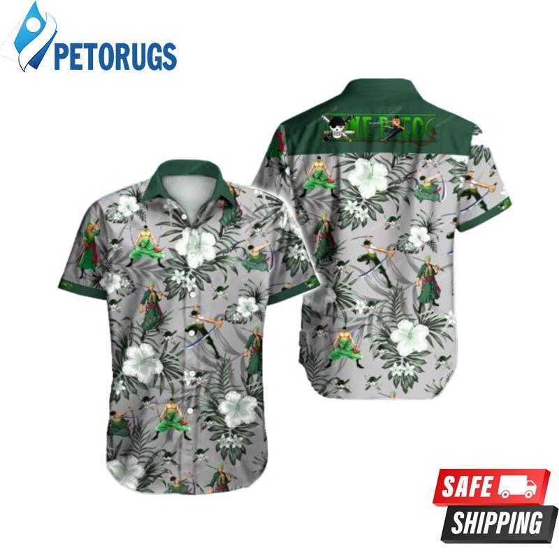 Cheap Luffy Tropical Flowers One Piece Anime One Piece Merchandise Hawaiian Shirt