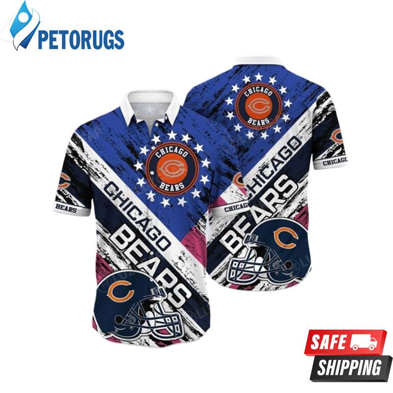 Chicago Bears NFL Rugby Helmet Hawaiian Shirt