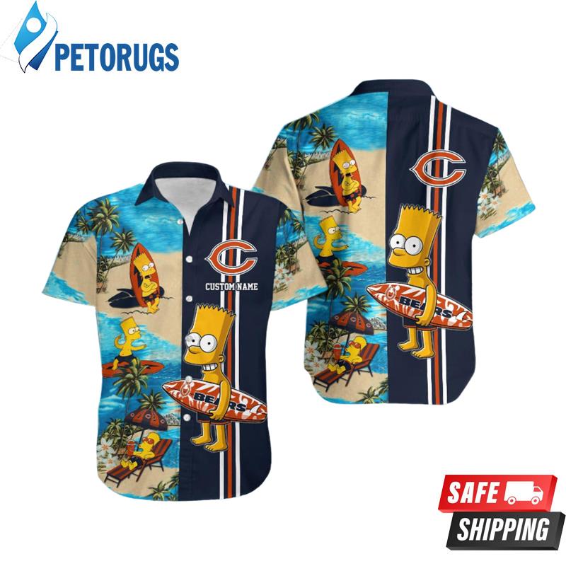 Chicago Bears Simpsons Custom Name Hawaiian Shirt
