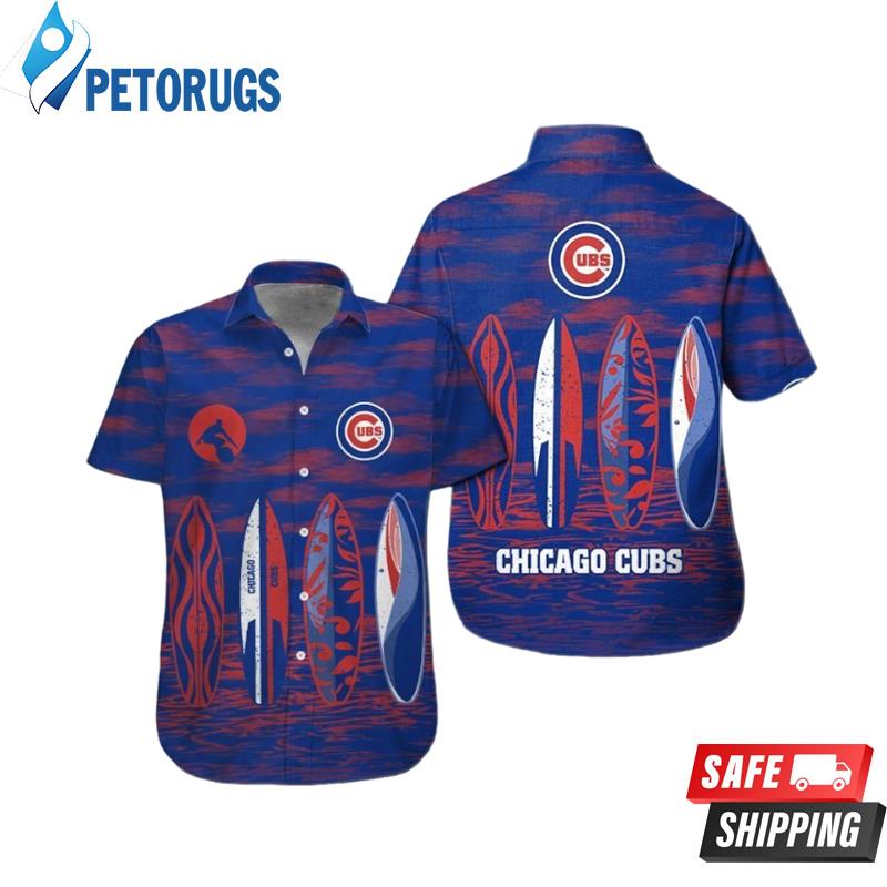 Chicago Cubs MLB Short Sleeve Button Up Hawaiian Shirt