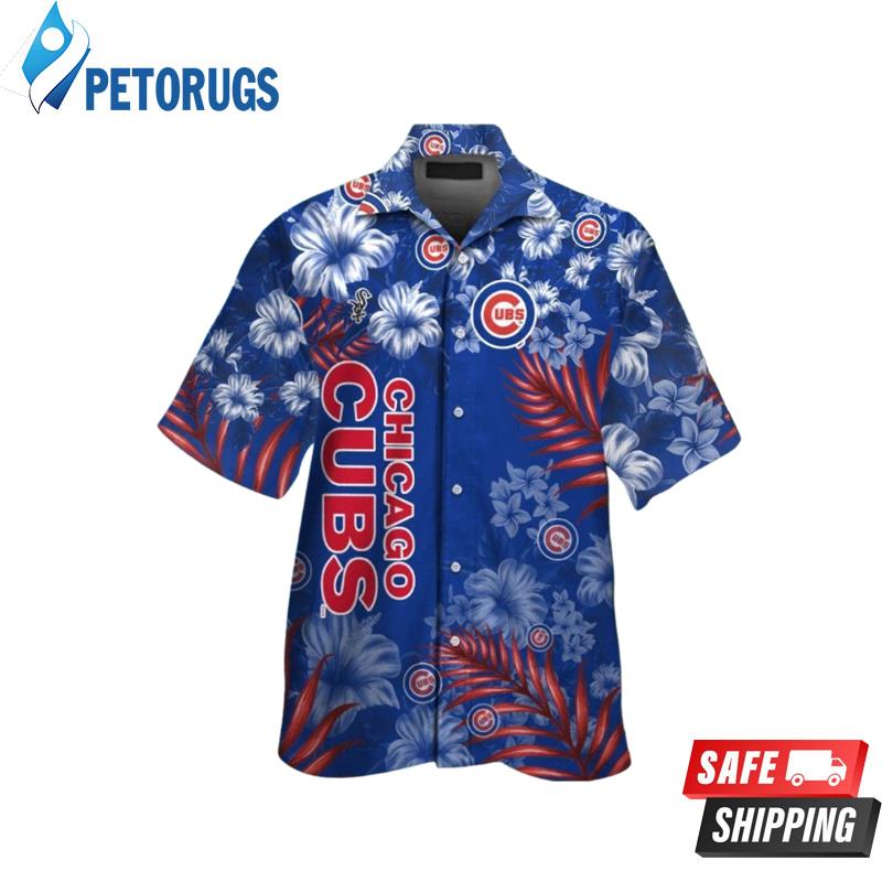 Chicago Cubs MLB Short Sleeve Button Up Tropical Hawaiian Shirt