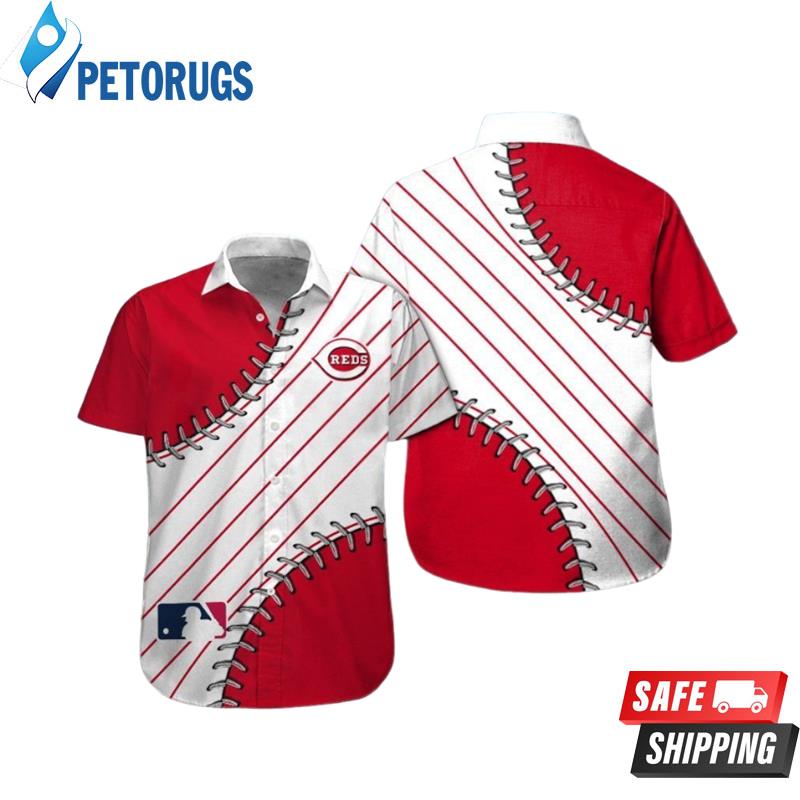 Cincinnati Reds Short Sleeve Button Up Hawaiian Shirt
