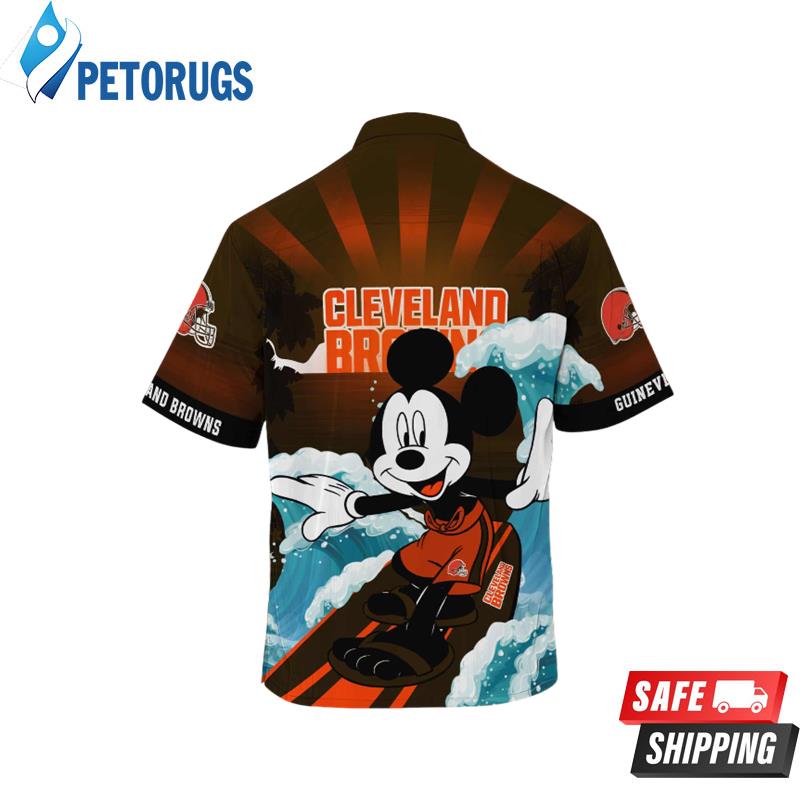 Cleveland Browns NFL And Mickey Mouse Custom Name Hawaiian Shirt