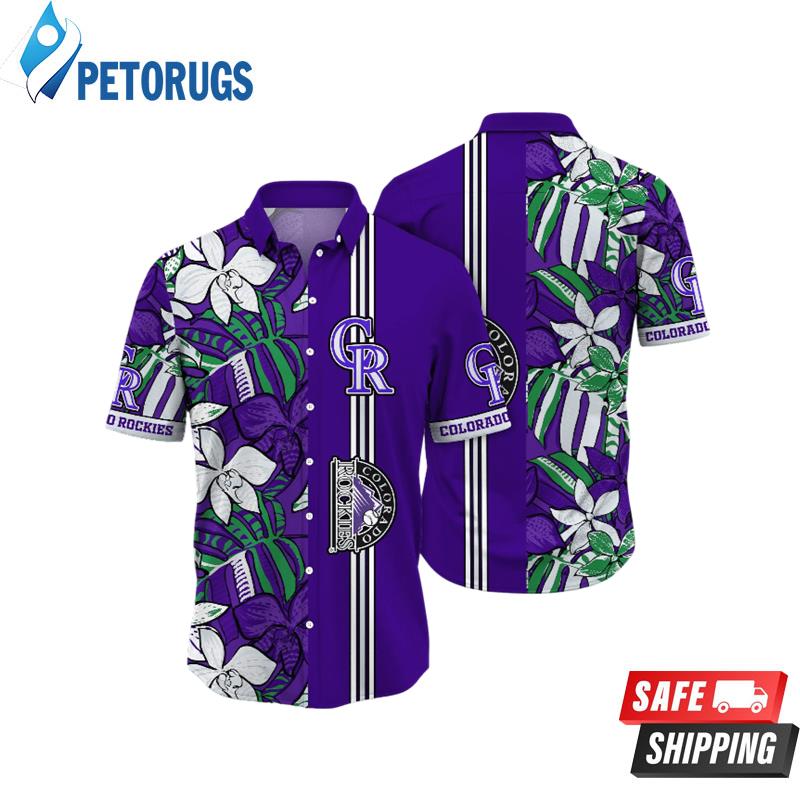 Colorado Rockies MLB Blooming Flowers Aloha Hawaiian Shirt