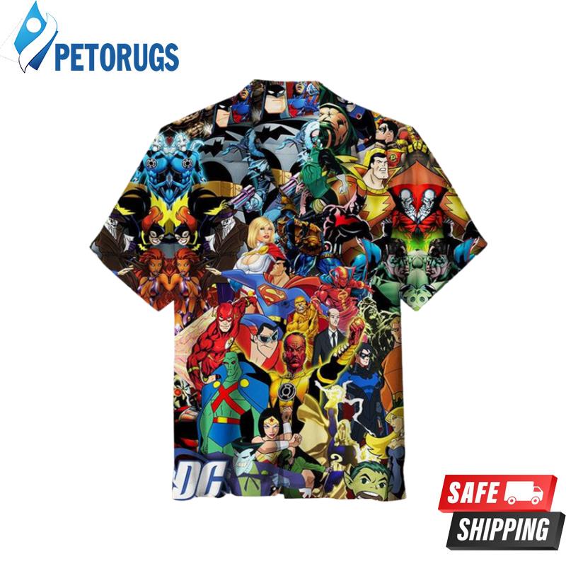 DC Comics Justice League Collage Art Hawaiian Shirt