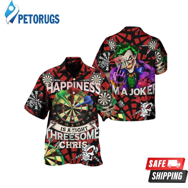 Darts Happiness Black And Red Style Hawaiian Shirt