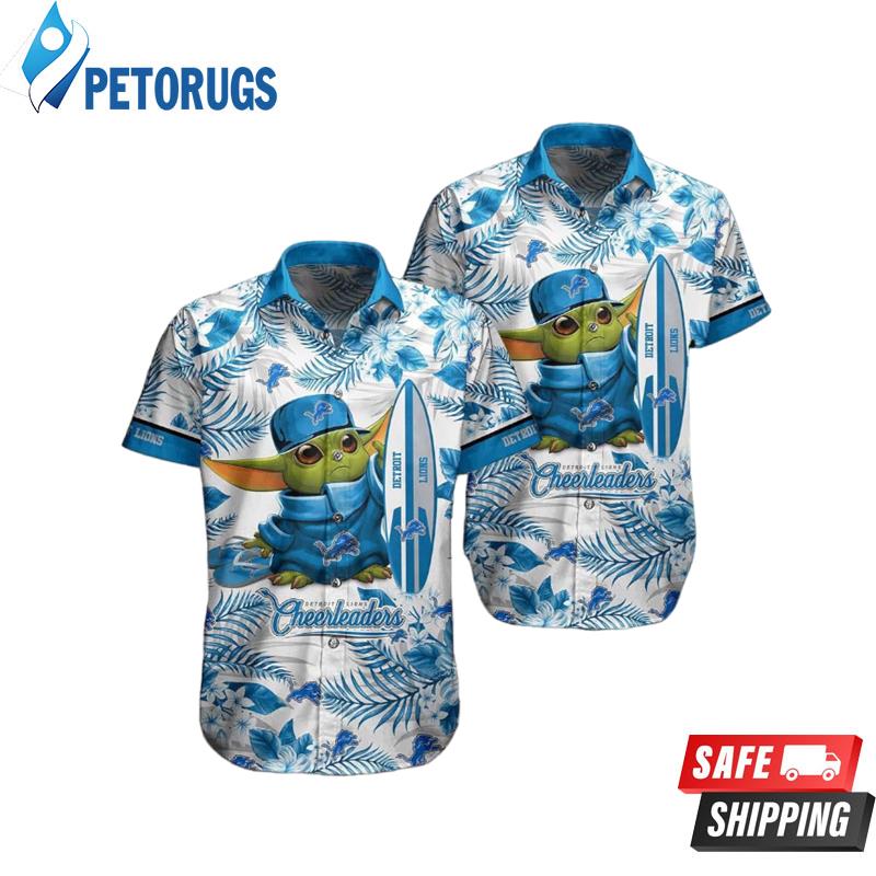 Detroit Lions NFL Baby Yoda 3D Hawaiian Shirt