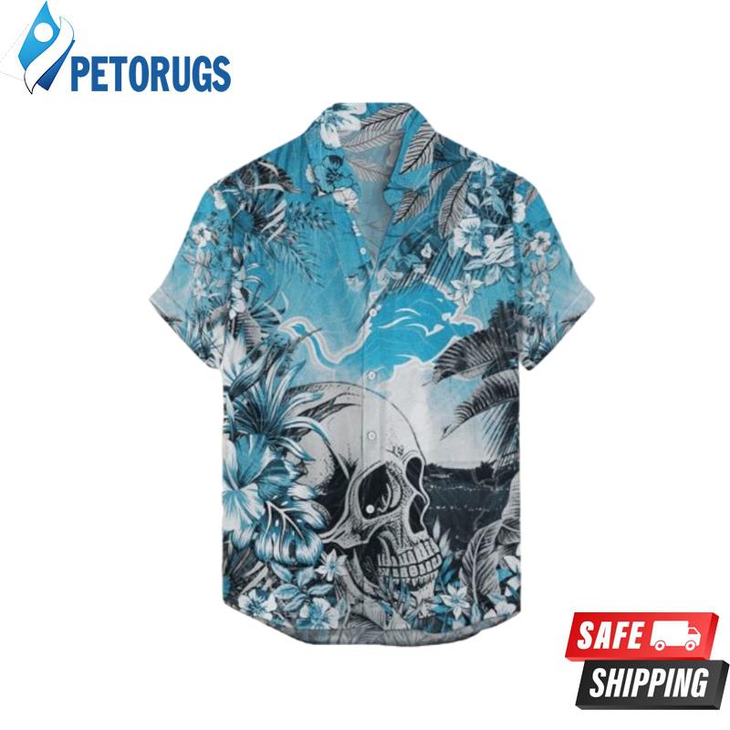 Detroit Lions Tropical Skull NFL Hawaiian Shirt