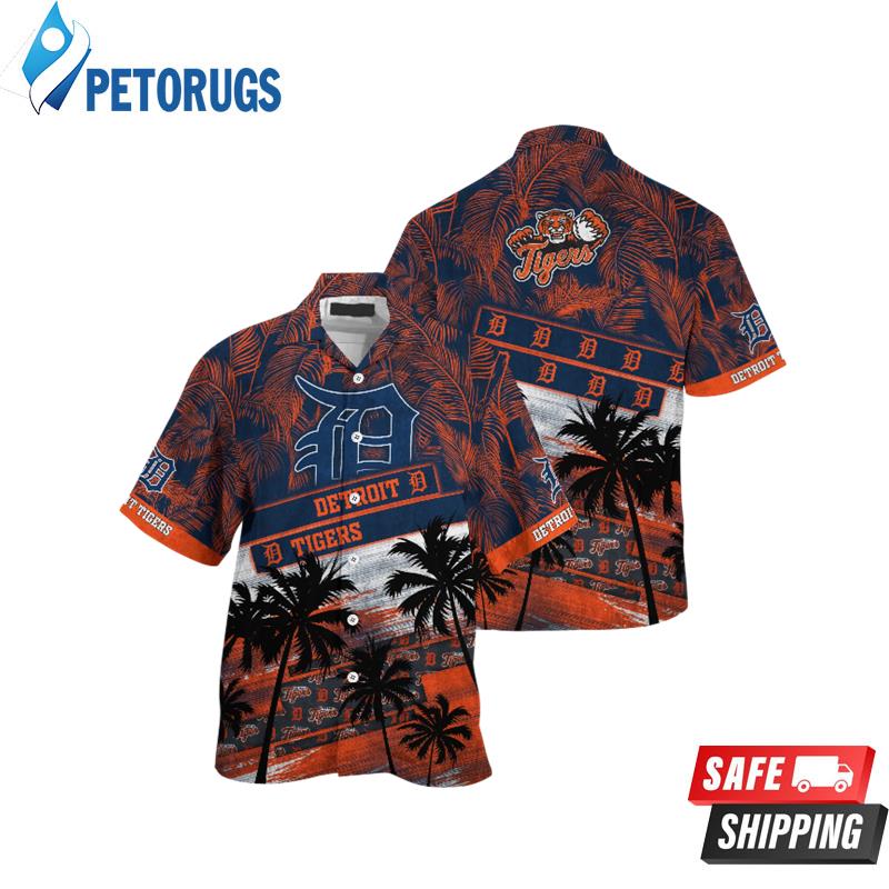 Detroit Tigers MLB Palm Tree Pattern Hawaiian Shirt