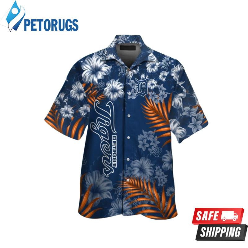 Detroit Tigers MLB Short Sleeve Button Up Hawaiian Shirt