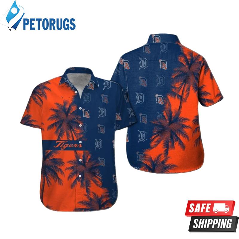 Detroit Tigers MLB Short Sleeve Button Up Tropical Hawaiian Shirt