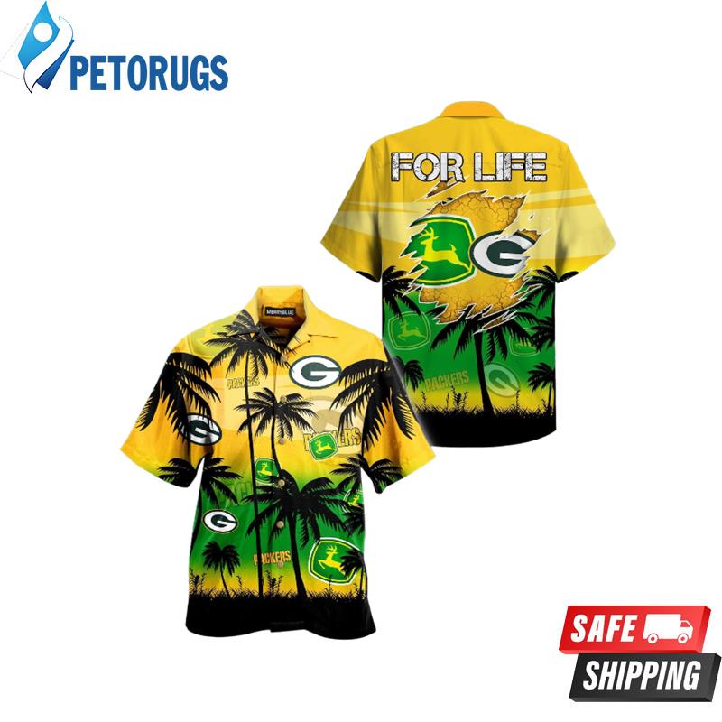 Green Bay Packers Nfl John Deere Nfl Hawaiian Shirt