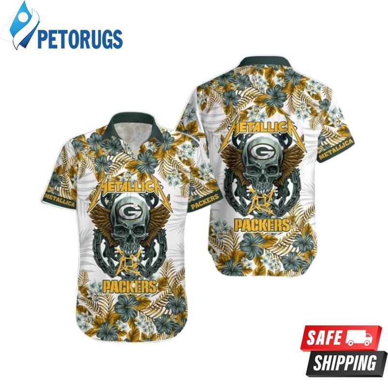 Green Bay Packers Nfl Skull Hawaiian Shirt