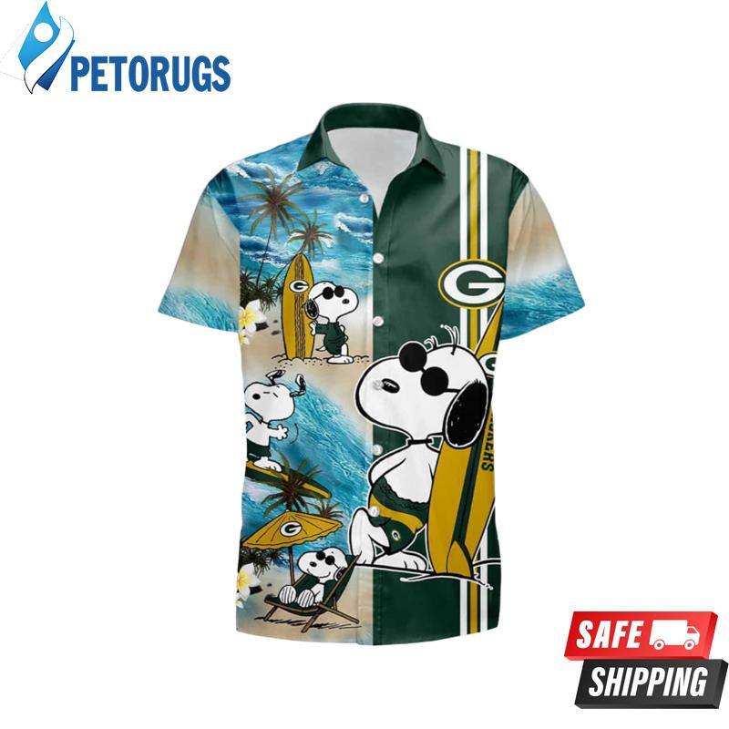 Green Bay Packers Snoopy Surfing Hawaiian Shirt