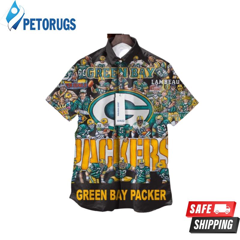 Green Bay Packers Vintage Aloha Hawaiian Shirt