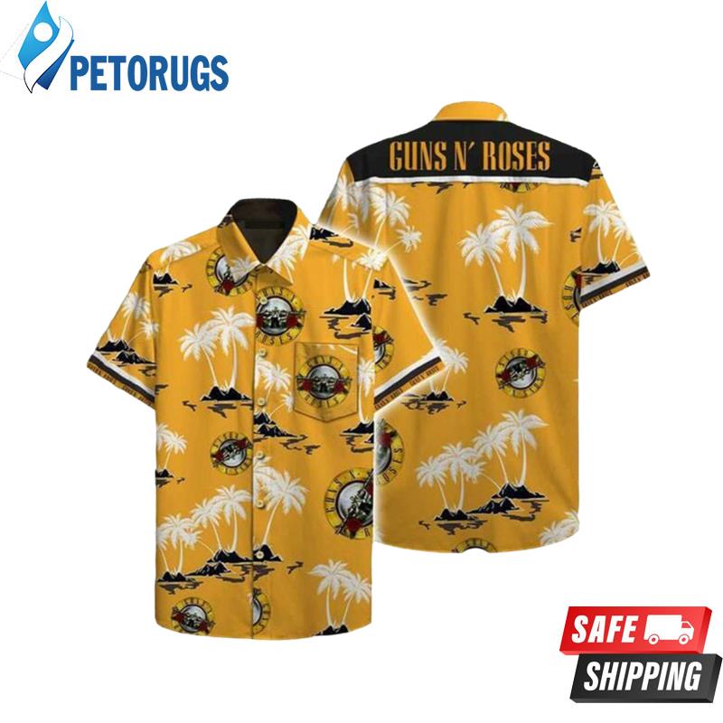 Guns N?Roses Yellow Hawaiian Shirt