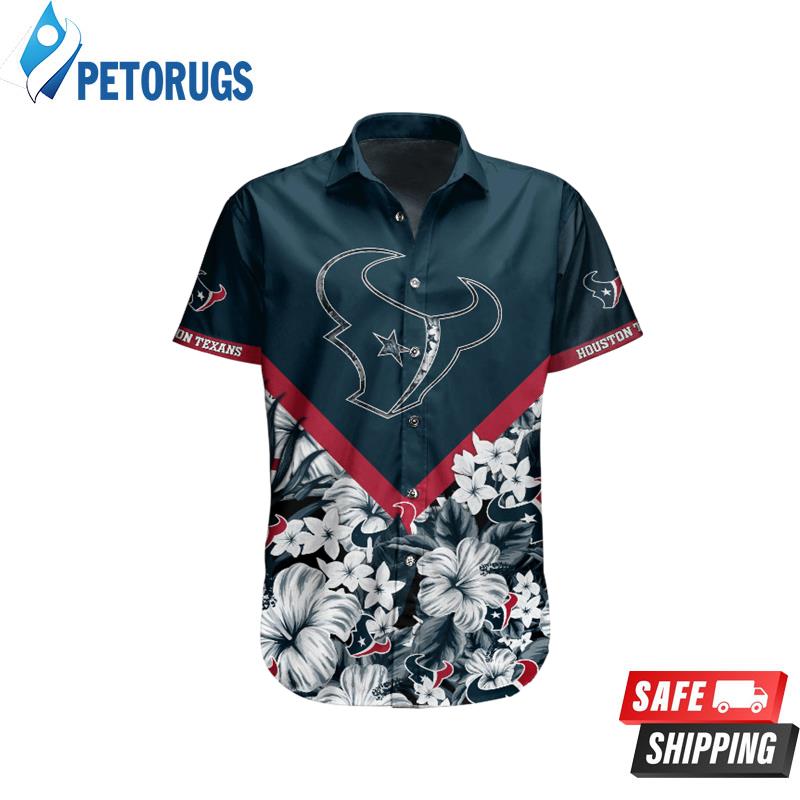 Houston Texans And Short Floral Hawaiian Shirt