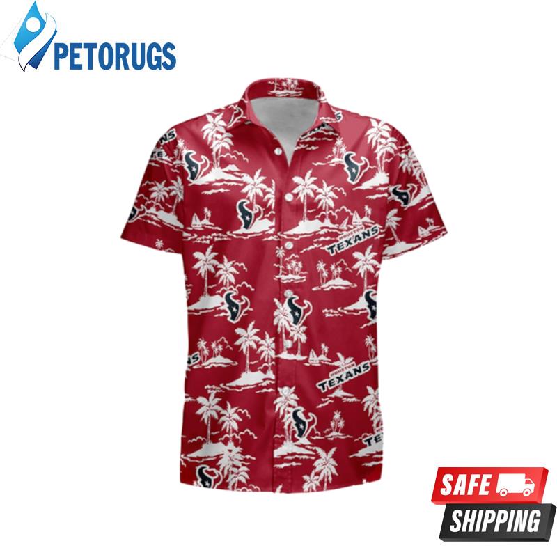 Houston Texans Tropical Pattern Coconut Tree Hawaiian Shirt