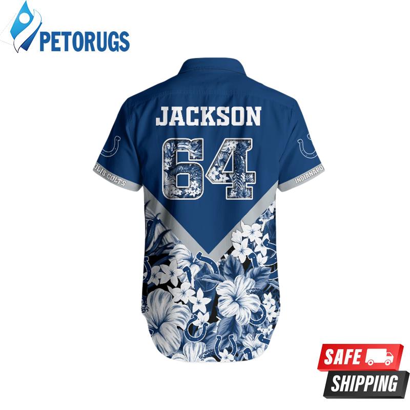 Indianapolis Colts And Short Floral Custom Name Hawaiian Shirt