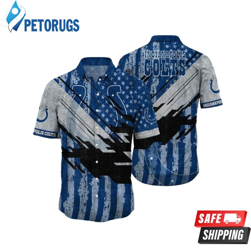 Indianapolis Colts NFL Graphic American Flag Printed Hawaiian Shirt