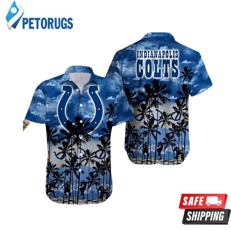 Indianapolis Colts NFL Sport Team Palm Tree Tropical Hawaiian Shirt