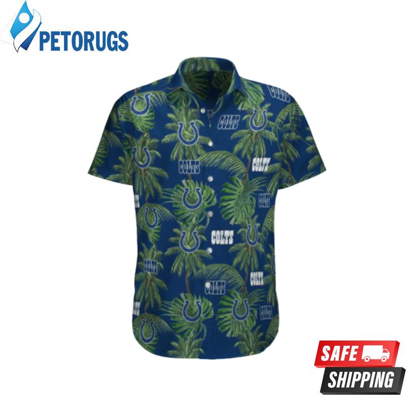 Indianapolis Colts Tropical Palm Tree Hawaiian Shirt