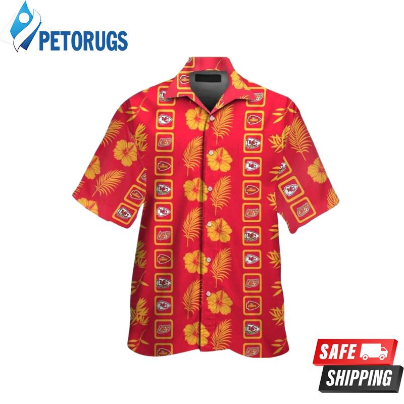 Kansas City Chiefs NFL Short Sleeve Button Up Tropical Hawaiian Shirt