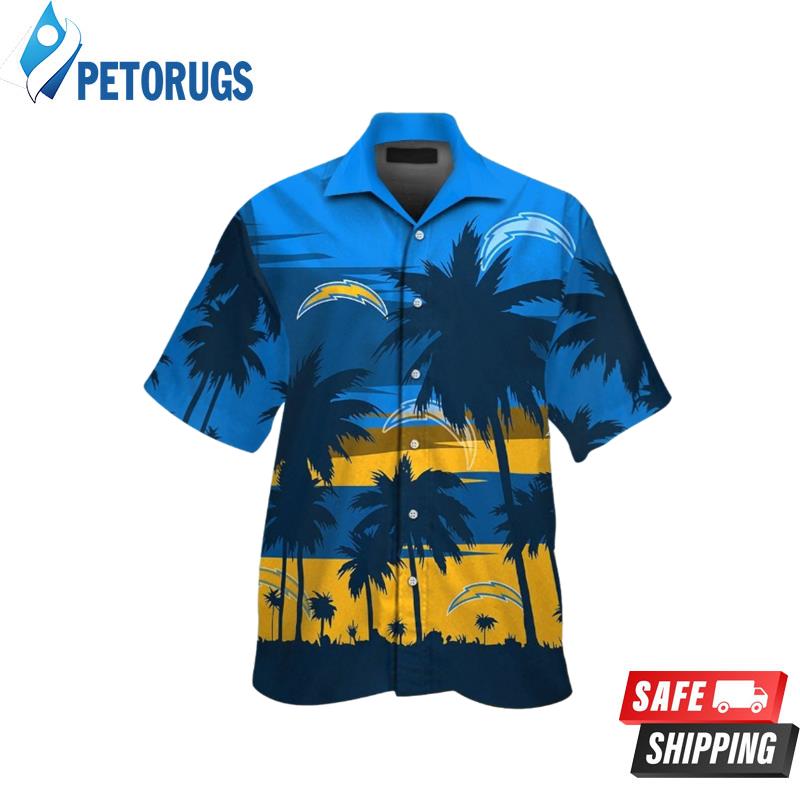 Los Angeles Chargers Short Sleeve Button Up Hawaiian Shirt