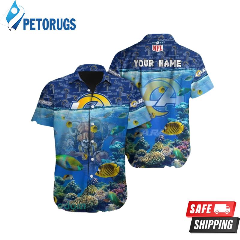 Los Angeles Rams NFL Football Custom Name Hawaiian Shirt