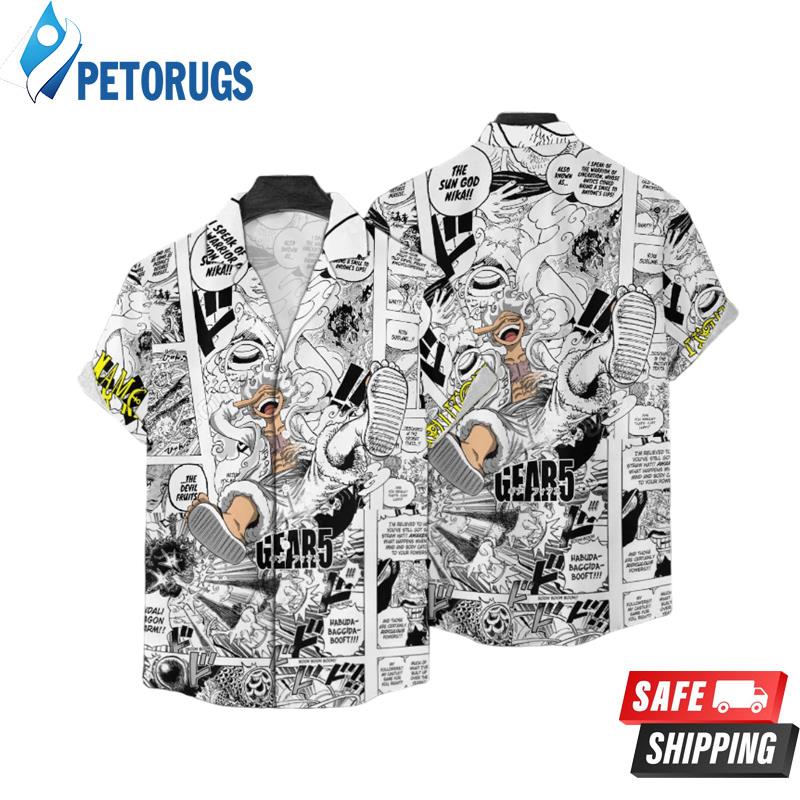 Luffy Gear 5 Comic Personalized Hawaiian Shirt
