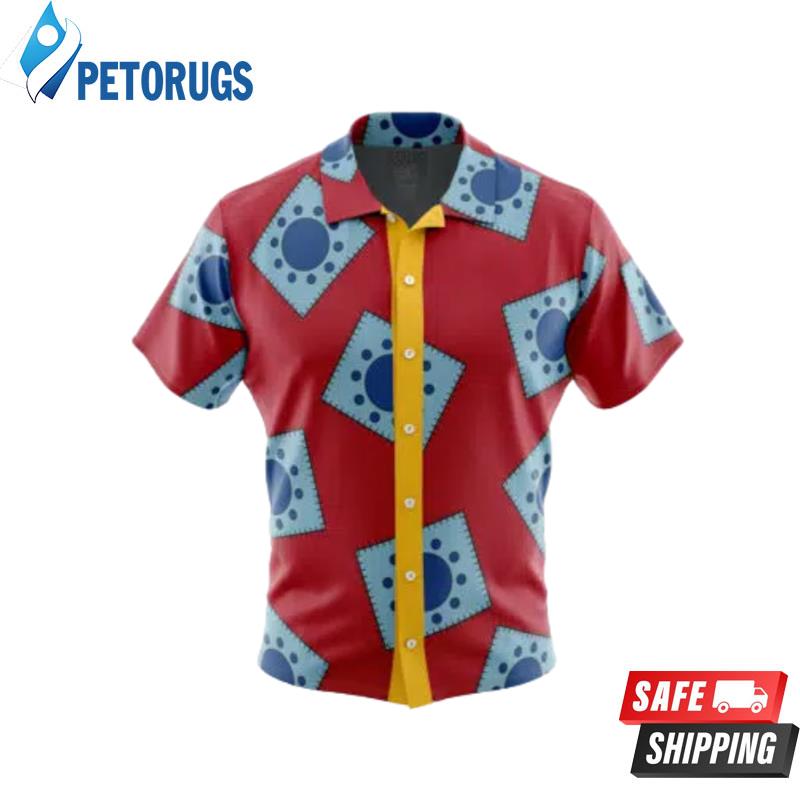 Luffy's Wano Pattern One Piece Button Up Hawaiian Shirt