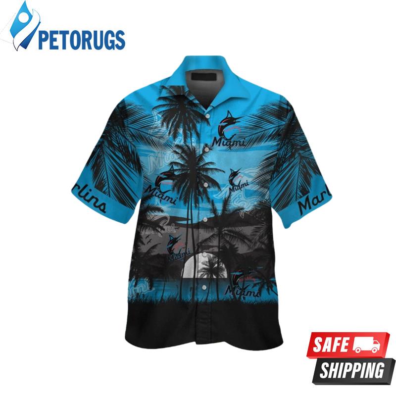 MLB Miami Marlins Aloha Sunset Landscape Trendy Summer Gift Hawaiian Shirt