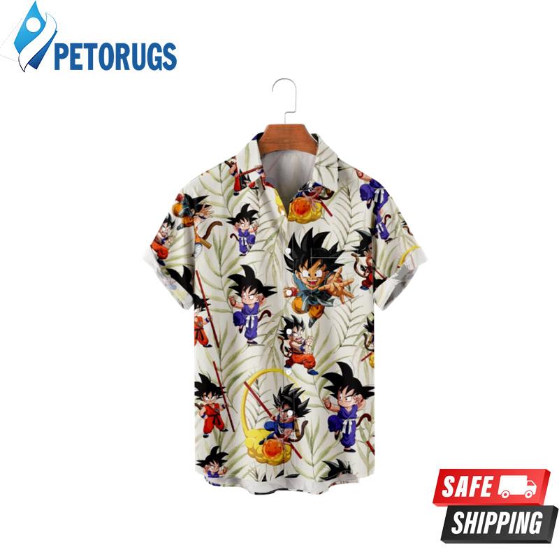 Men's Button down Short sleeve Casual shirt Dragon Ball Goku Vintage Unisex Child Hawaiian Shirt