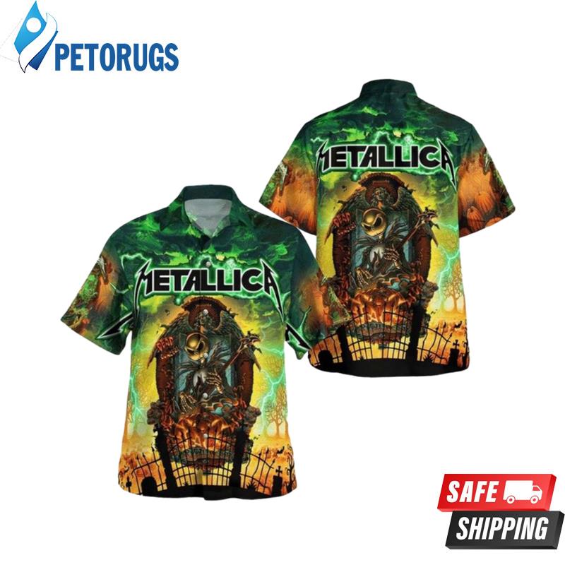 Metallica Jack Skellington Metallica Tour Hawaiian Shirt