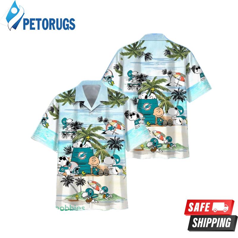 Miami Dolphins Charlie Brown vs Snoopy Hawaiian Shirt