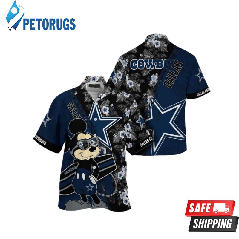 Mickey And Floral Dallas Cowboys NFL Hawaiian Shirt