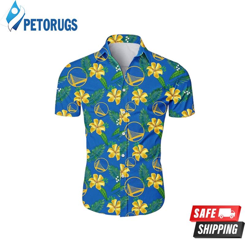 NBA Golden State Warriors Tropical Flowers Hawaiian Shirt