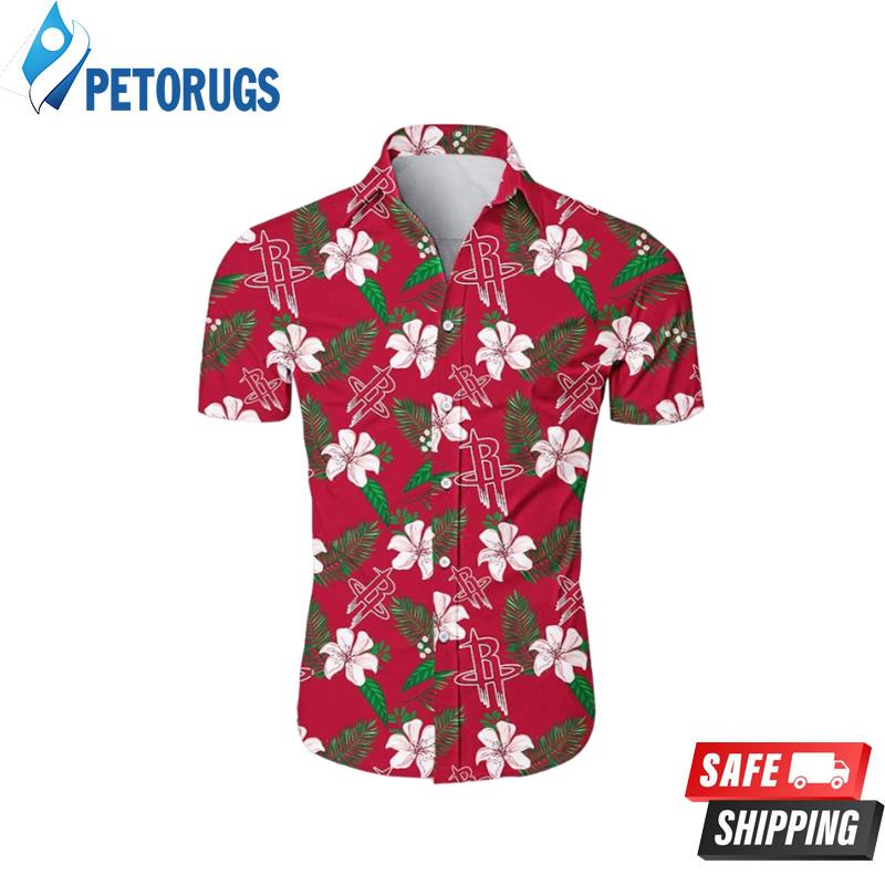 NBA Houston Rockets Tropical Flowers Hawaiian Shirt