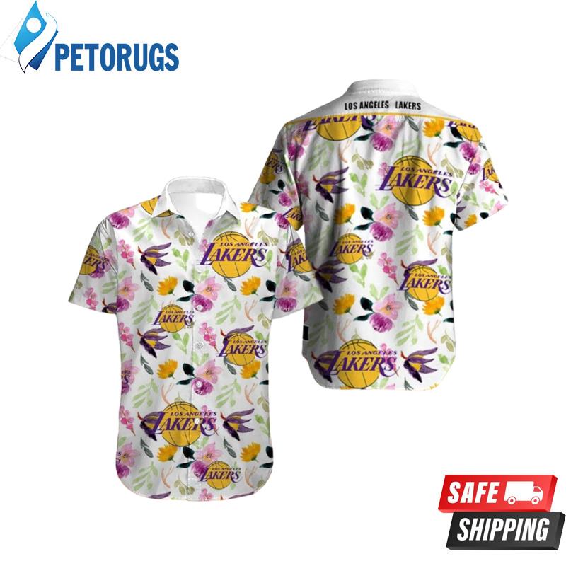 NBA Los Angeles Lakers Tropical Flowers Hawaiian Shirt
