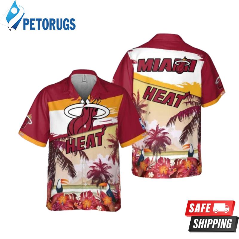 NBA Miami Heat Beach Pattern Colorful Print Hawaiian Shirt