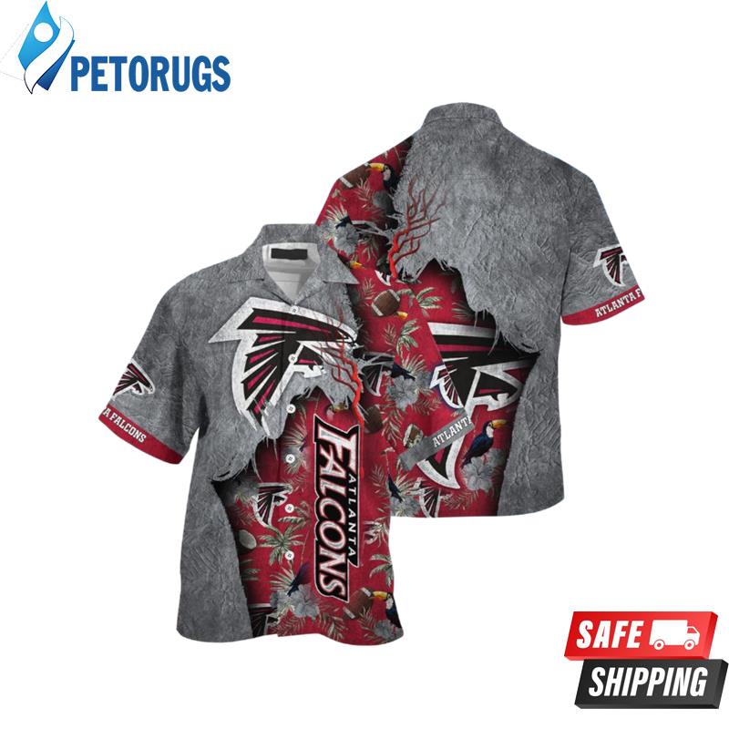 NFL Atlanta Falcons Silver Red Hawaiian Shirt