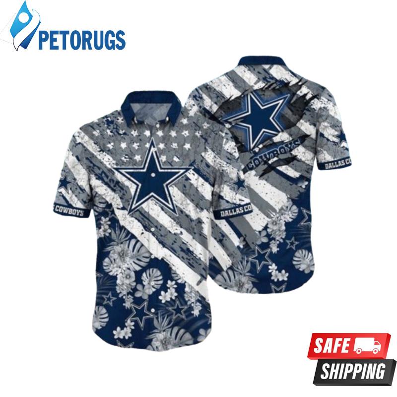 NFL Dallas Cowboys  American Flag Football Hawaiian Shirt