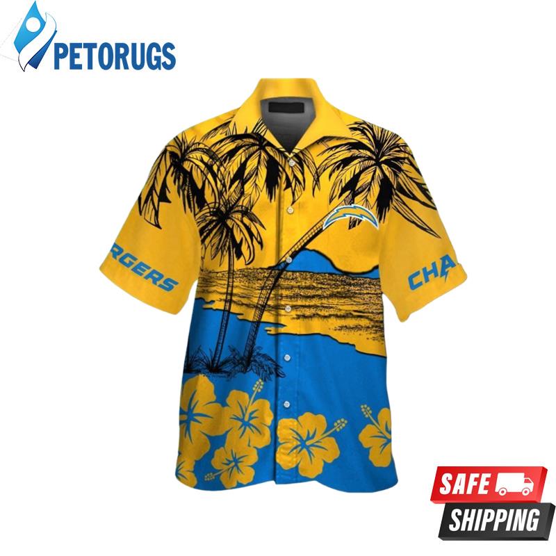 NFL Los Angeles Chargers Coconut Short Sleeve Button Up Hawaiian Shirt