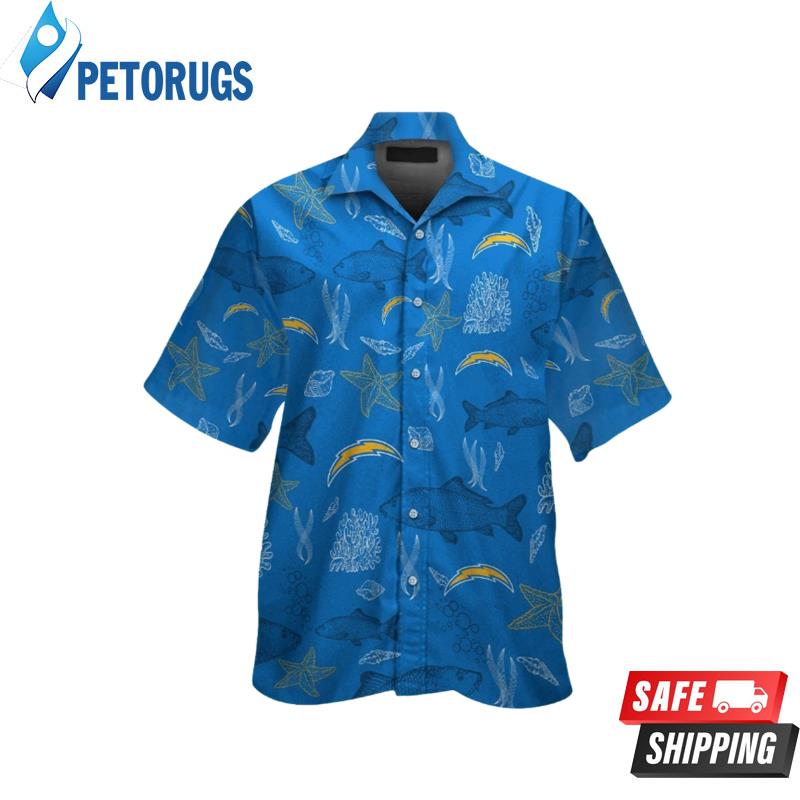 NFL Los Angeles Chargers Short Sleeve Button Up Hawaiian Shirt